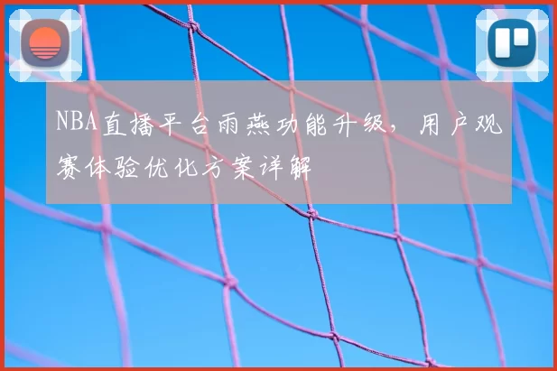 NBA直播平台雨燕功能升级,用户观赛体验优化方案详解