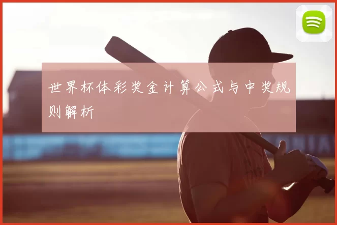 世界杯体彩奖金计算公式与中奖规则解析